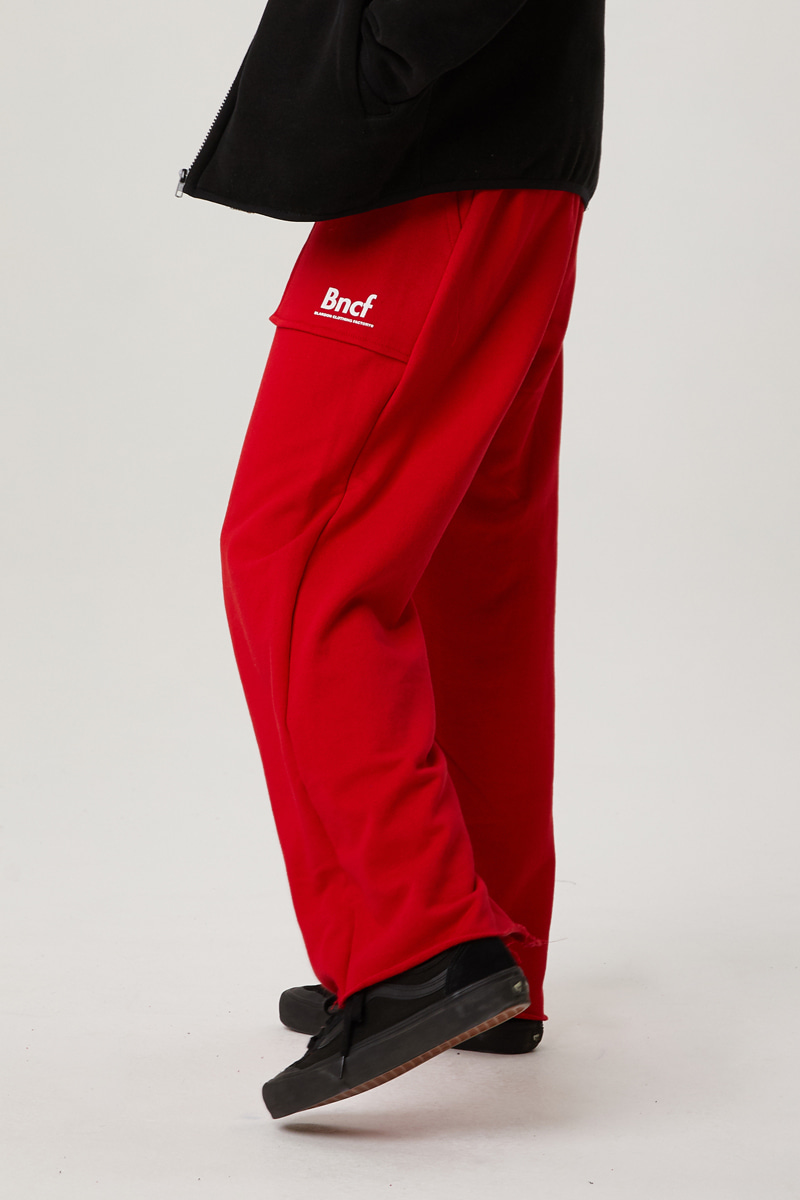 BNCF BOTTOM LINE CUTTING SWEATPANTS (RED)